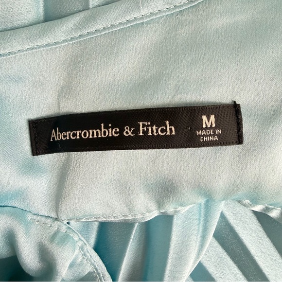 Abercrombie & Fitch Blue Giselle Pleated Cutout Maxi Dress Medium 36232 - Picture 11 of 15